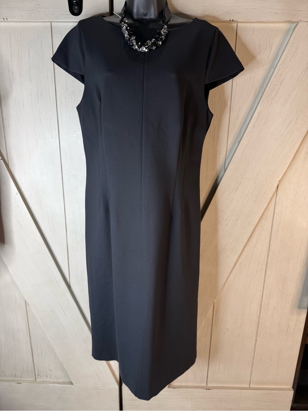 Brooks Brothers Black Midi Sheath Dress